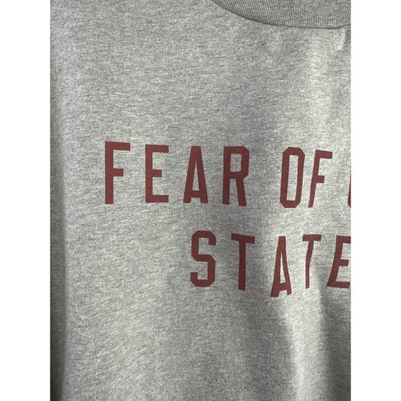 Essentials Fear of God State Sweatshirt Fleece Crew Neck Heather Oatmeal Medium - Picture 4 of 16